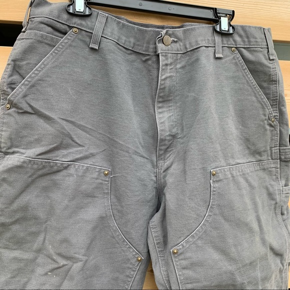 Gray Carhartt WIP Double Knee Pants 38x32 - Picture 2 of 7